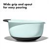 imageOXO Plastic Good Grips 3Piece Mixing Bowl Set with RedGreenBlue HandlesCadet BlueTower GrayJade