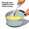 imageOXO Plastic Good Grips 3Piece Mixing Bowl Set with RedGreenBlue HandlesCadet BlueTower GrayJade