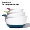 imageOXO Plastic Good Grips 3Piece Mixing Bowl Set with RedGreenBlue HandlesRedGreenBlue