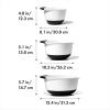 imageOXO Plastic Good Grips 3Piece Mixing Bowl Set with RedGreenBlue HandlesWhiteBlack