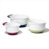 imageOXO Plastic Good Grips 3Piece Mixing Bowl Set with RedGreenBlue HandlesRedGreenBlue
