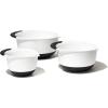imageOXO Plastic Good Grips 3Piece Mixing Bowl Set with RedGreenBlue HandlesWhiteBlack
