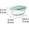 imageOXO Good Grips 4 Ounce Smart Seal Glass Rectangle Airtight Food Storage Container4 Oz