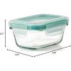 imageOXO Good Grips 4 Ounce Smart Seal Glass Rectangle Airtight Food Storage Container4 Oz