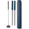 imageOXO Good Grips 4Piece Reusable Extendable Straw Set BlueGreen 105 inches