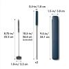 imageOXO Good Grips 4Piece Reusable Extendable Straw Set BlueGreen 105 inches