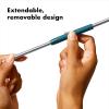 imageOXO Good Grips 4Piece Reusable Extendable Straw Set BlueGreen 105 inches