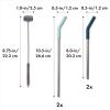 imageOXO Good Grips Collapsible Straw with Case5Piece Reusable Straw Set