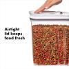 imageOXO Good Grips Pet POP Container  60 Qt57 L with Half Scoop Ideal for up to 65lbs of Dog Food or 45lbs of Cat Food Airtight Dog and Cat Food Storage Container BPA Free ClearPet POP 45 Qt