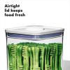 imageOXO Good Grips Pet POP Container  60 Qt57 L with Half Scoop Ideal for up to 65lbs of Dog Food or 45lbs of Cat Food Airtight Dog and Cat Food Storage Container BPA Free ClearPet POP 28 Qt