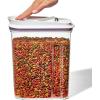 imageOXO Good Grips Pet POP Container  60 Qt57 L with Half Scoop Ideal for up to 65lbs of Dog Food or 45lbs of Cat Food Airtight Dog and Cat Food Storage Container BPA Free ClearPet POP 45 Qt