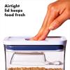 imageOXO Good Grips Pet POP Container  60 Qt57 L with Half Scoop Ideal for up to 65lbs of Dog Food or 45lbs of Cat Food Airtight Dog and Cat Food Storage Container BPA Free ClearPet POP 44 Qt
