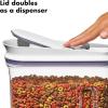 imageOXO Good Grips Pet POP Container  60 Qt57 L with Half Scoop Ideal for up to 65lbs of Dog Food or 45lbs of Cat Food Airtight Dog and Cat Food Storage Container BPA Free ClearPet POP 45 Qt