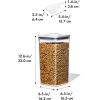 imageOXO Good Grips Pet POP Container  60 Qt57 L with Half Scoop Ideal for up to 65lbs of Dog Food or 45lbs of Cat Food Airtight Dog and Cat Food Storage Container BPA Free ClearPet POP 60 Qt Pack of 4