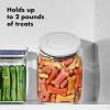 imageOXO Good Grips Pet POP Container  60 Qt57 L with Half Scoop Ideal for up to 65lbs of Dog Food or 45lbs of Cat Food Airtight Dog and Cat Food Storage Container BPA Free ClearPet POP 30 Qt