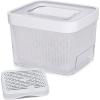 imageOXO GreenSaver Produce Keeper Mounted Crisper Drawer Insert with Suction Cups 2 Pack