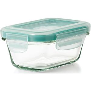 imageOXO Good Grips 4 Ounce Smart Seal Glass Rectangle Airtight Food Storage Container4 Oz