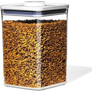 imageOXO Good Grips Pet POP Container  60 Qt57 L with Half Scoop Ideal for up to 65lbs of Dog Food or 45lbs of Cat Food Airtight Dog and Cat Food Storage Container BPA Free ClearPet POP 44 Qt