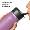 imageOXO Strive 24oz Wide Mouth Water Bottle with Straw Lid  AquamarineAmethyst