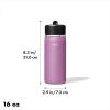 imageOXO Strive 24oz Wide Mouth Water Bottle with Straw Lid  AquamarineAmethyst