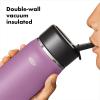 imageOXO Strive 24oz Wide Mouth Water Bottle with Straw Lid  AquamarineAmethyst