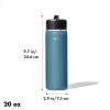 imageOXO Strive 24oz Wide Mouth Water Bottle with Straw Lid  AquamarineAquamarine