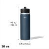 imageOXO Strive 24oz Wide Mouth Water Bottle with Straw Lid  AquamarineDark Cobalt