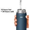 imageOXO Strive 24oz Wide Mouth Water Bottle with Straw Lid  AquamarineDark Cobalt