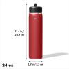 imageOXO Strive 24oz Wide Mouth Water Bottle with Straw Lid  AquamarineGarnet