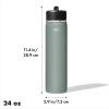 imageOXO Strive 24oz Wide Mouth Water Bottle with Straw Lid  AquamarineJade