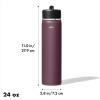 imageOXO Strive 24oz Wide Mouth Water Bottle with Straw Lid  AquamarinePurple Garnet