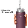 imageOXO Strive 24oz Wide Mouth Water Bottle with Straw Lid  AquamarinePurple Garnet