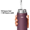 imageOXO Strive 24oz Wide Mouth Water Bottle with Straw Lid  AquamarinePurple Garnet