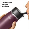 imageOXO Strive 24oz Wide Mouth Water Bottle with Straw Lid  AquamarinePurple Garnet