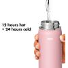 imageOXO Strive 24oz Wide Mouth Water Bottle with Straw Lid  AquamarineRose Quartz