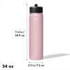 imageOXO Strive 24oz Wide Mouth Water Bottle with Straw Lid  AquamarineRose Quartz
