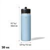 imageOXO Strive 24oz Wide Mouth Water Bottle with Straw Lid  AquamarineTopaz Blue