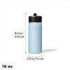 imageOXO Strive 24oz Wide Mouth Water Bottle with Straw Lid  AquamarineTopaz Blue