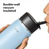 imageOXO Strive 24oz Wide Mouth Water Bottle with Straw Lid  AquamarineTopaz Blue