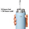 imageOXO Strive 24oz Wide Mouth Water Bottle with Straw Lid  AquamarineTopaz Blue