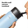 imageOXO Strive 24oz Wide Mouth Water Bottle with Straw Lid  AquamarineTopaz Blue