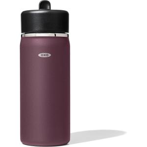 imageOXO Strive 24oz Wide Mouth Water Bottle with Straw Lid  AquamarinePurple Garnet