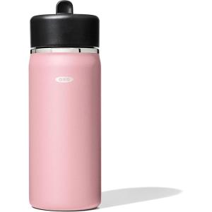imageOXO Strive 24oz Wide Mouth Water Bottle with Straw Lid  AquamarineRose Quartz