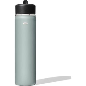 imageOXO Strive 24oz Wide Mouth Water Bottle with Straw Lid  AquamarineSlate