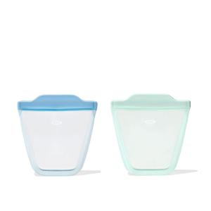 image:imageOXO Tot Silicone Reusable Bags  2 Piece Cup Set  Opal and Dusk