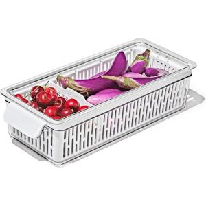 image:imageOXO Good Grips Produce Saver Root Vegetable Bin with Lid 5 lb Capacity Potato and Onion Storage for Pantry Stackable Vegetable Storage ContainerLong Bin