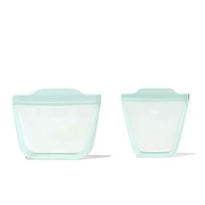 image:imageOXO Tot Silicone Reusable Bags  2 Piece Cup Set  Opal and BlossomOpal